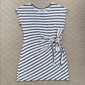 Anthropologie Blue and White Striped Dress